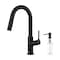 Kibi Fusion Single Handle Pull Down Kitchen & Bar Sink Faucet with Soap Dispenser - Matte Black C-KKF2017MB-KSD100MB - alternate 1